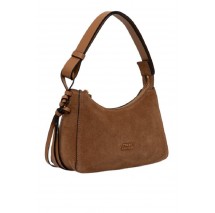 TOMMY HILFIGER STATEMENT MINI SHOULD BAG SUEDE ΤΣΑΝΤΑ ΓΥΝΑΙΚΕΙΑ COGNAC
