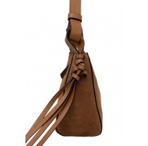 TOMMY HILFIGER STATEMENT MINI SHOULD BAG SUEDE ΤΣΑΝΤΑ ΓΥΝΑΙΚΕΙΑ COGNAC