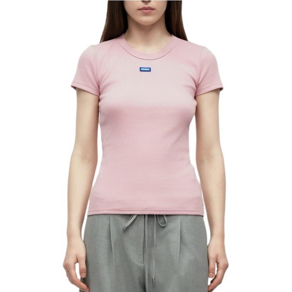 HUGO BOSS JERSEY BABY TEE B T-SHIRT ΜΠΛΟΥΖΑ ΓΥΝΑΙΚΕΙΑ ROSE