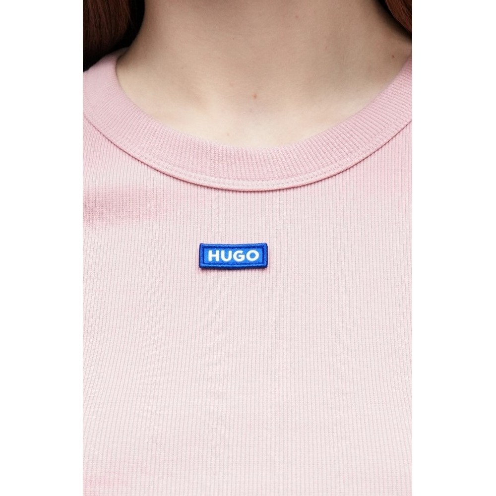 HUGO BOSS JERSEY BABY TEE B T-SHIRT ΜΠΛΟΥΖΑ ΓΥΝΑΙΚΕΙΑ ROSE
