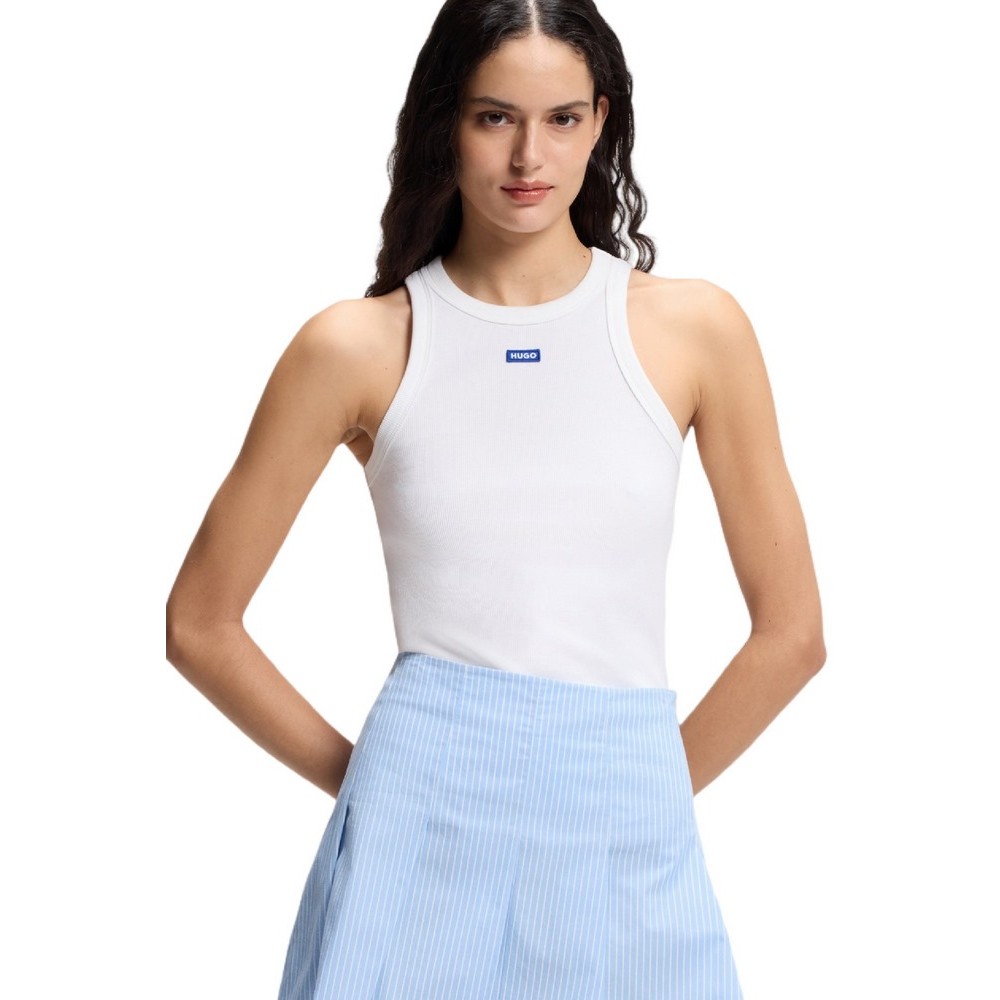 HUGO BOSS JERSEY TOP EASY TANK B ΤΟΠ ΜΠΛΟΥΖΑ ΓΥΝΑΙΚΕΙΑ WHITE