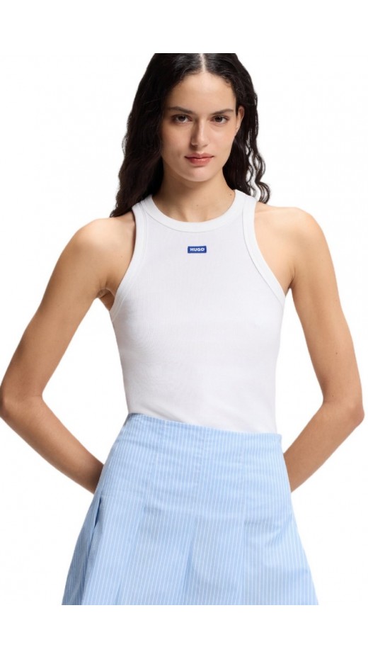 HUGO BOSS JERSEY TOP EASY TANK B ΤΟΠ ΜΠΛΟΥΖΑ ΓΥΝΑΙΚΕΙΑ WHITE