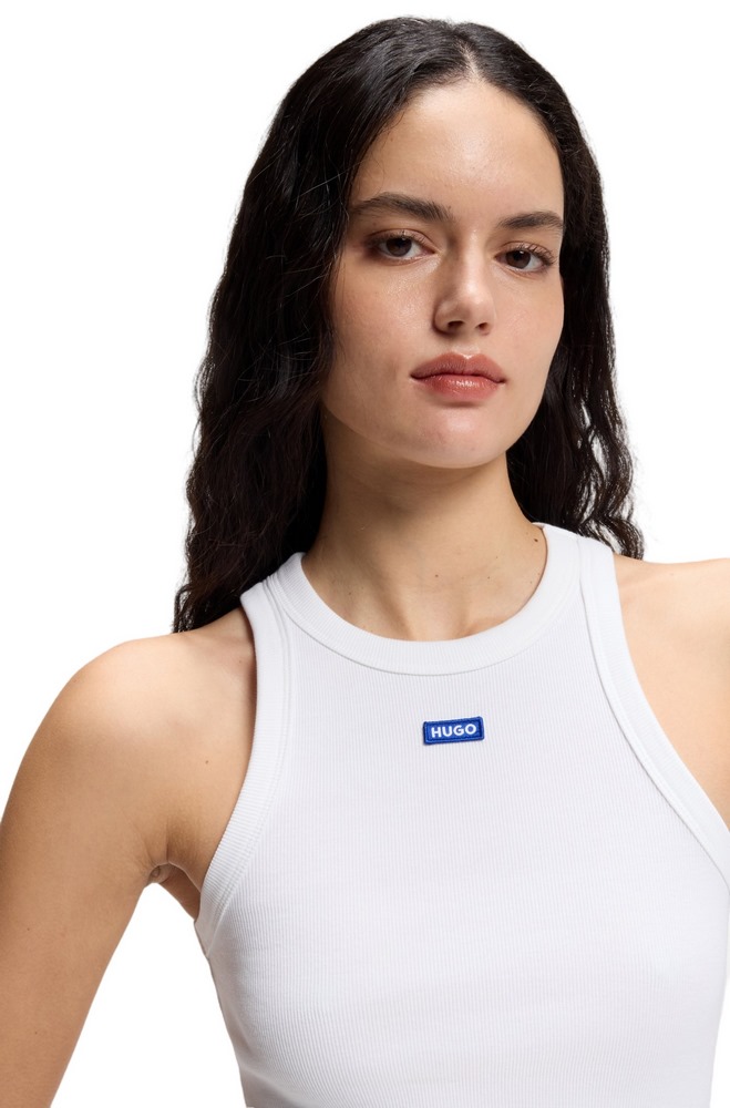 HUGO BOSS JERSEY TOP EASY TANK B ΤΟΠ ΜΠΛΟΥΖΑ ΓΥΝΑΙΚΕΙΑ WHITE