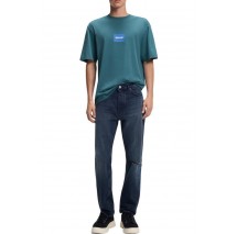 HUGO BOSS JERSEY NAYONIX T-SHIRT ΜΠΛΟΥΖΑ ΑΝΔΡΙΚΗ AQUA