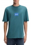 HUGO BOSS JERSEY NAYONIX T-SHIRT ΜΠΛΟΥΖΑ ΑΝΔΡΙΚΗ AQUA