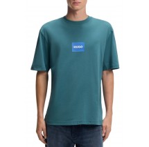 HUGO BOSS JERSEY NAYONIX T-SHIRT ΜΠΛΟΥΖΑ ΑΝΔΡΙΚΗ AQUA