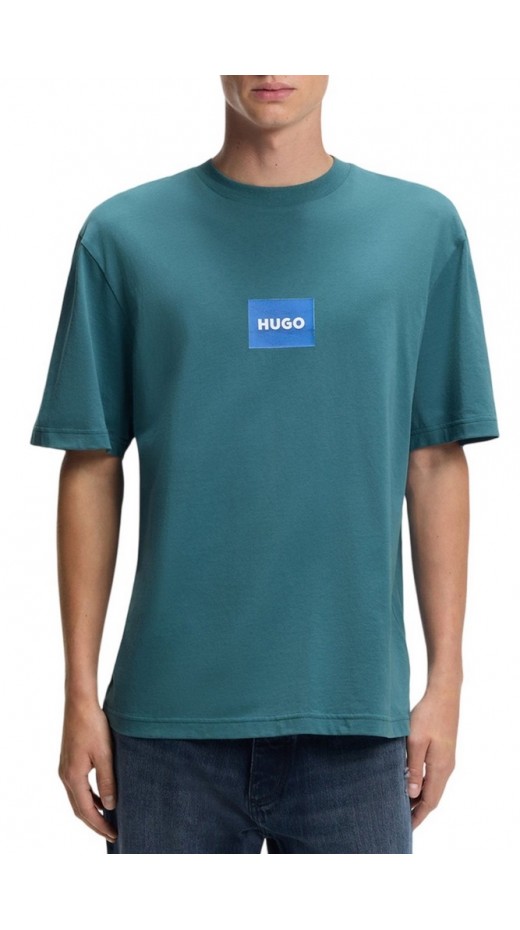 HUGO BOSS JERSEY NAYONIX T-SHIRT ΜΠΛΟΥΖΑ ΑΝΔΡΙΚΗ AQUA