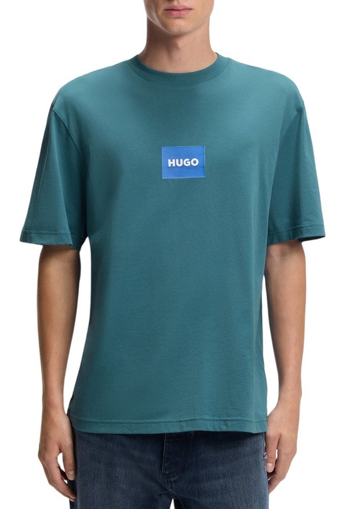 HUGO BOSS JERSEY NAYONIX T-SHIRT ΜΠΛΟΥΖΑ ΑΝΔΡΙΚΗ AQUA