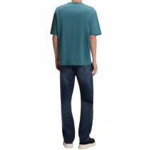 HUGO BOSS JERSEY NAYONIX T-SHIRT ΜΠΛΟΥΖΑ ΑΝΔΡΙΚΗ AQUA