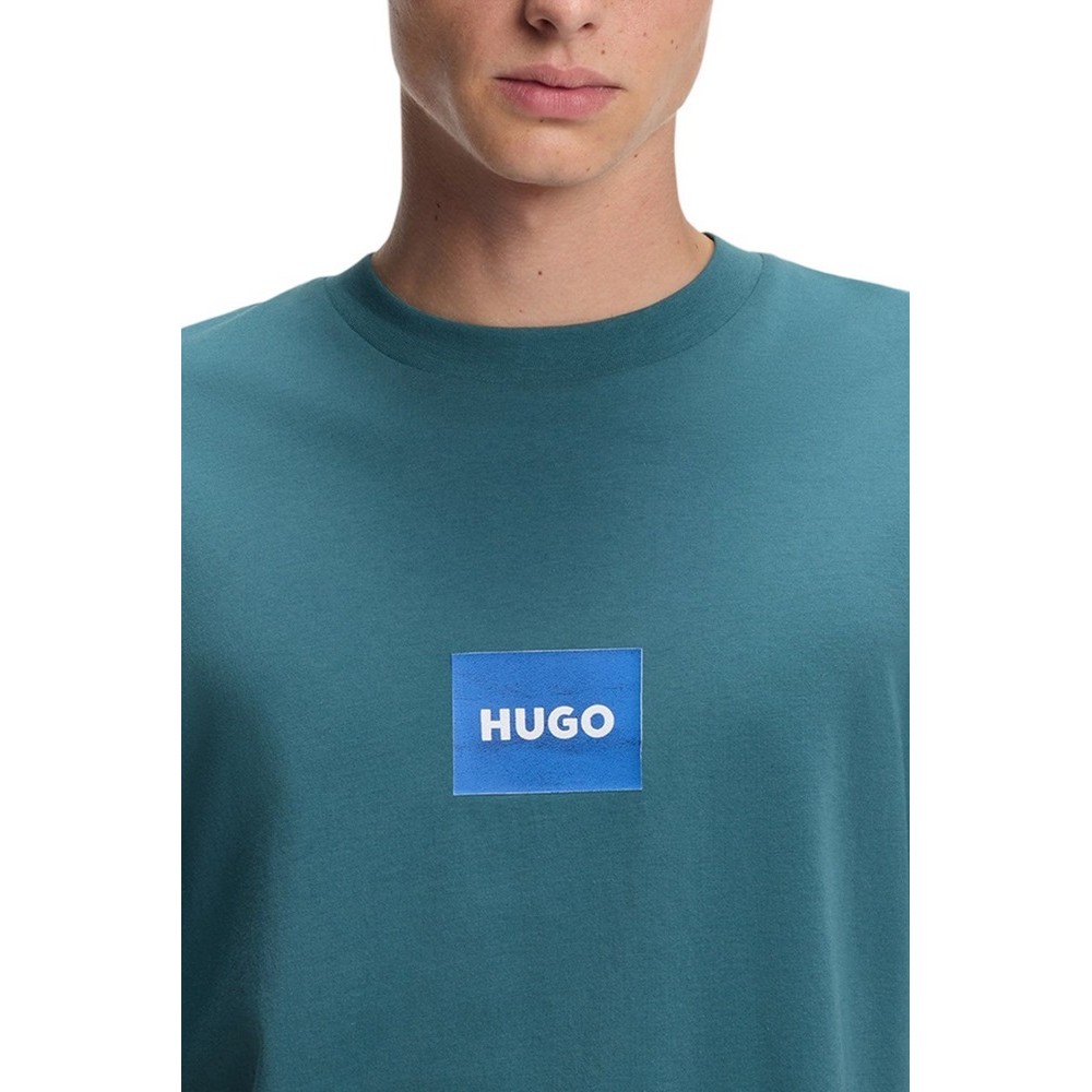 HUGO BOSS JERSEY NAYONIX T-SHIRT ΜΠΛΟΥΖΑ ΑΝΔΡΙΚΗ AQUA