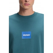 HUGO BOSS JERSEY NAYONIX T-SHIRT ΜΠΛΟΥΖΑ ΑΝΔΡΙΚΗ AQUA