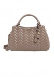 GUESS CHERYL TRIPLE COMP SATCHEL ΤΣΑΝΤΑ ΓΥΝΑΙΚΕΙΑ TAUPE