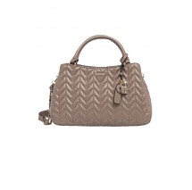 GUESS CHERYL TRIPLE COMP SATCHEL ΤΣΑΝΤΑ ΓΥΝΑΙΚΕΙΑ TAUPE