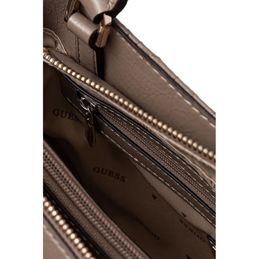 GUESS CHERYL TRIPLE COMP SATCHEL ΤΣΑΝΤΑ ΓΥΝΑΙΚΕΙΑ TAUPE