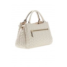 GUESS CHERYL TRIPLE COMP SATCHEL ΤΣΑΝΤΑ ΓΥΝΑΙΚΕΙΑ OFF WHITE