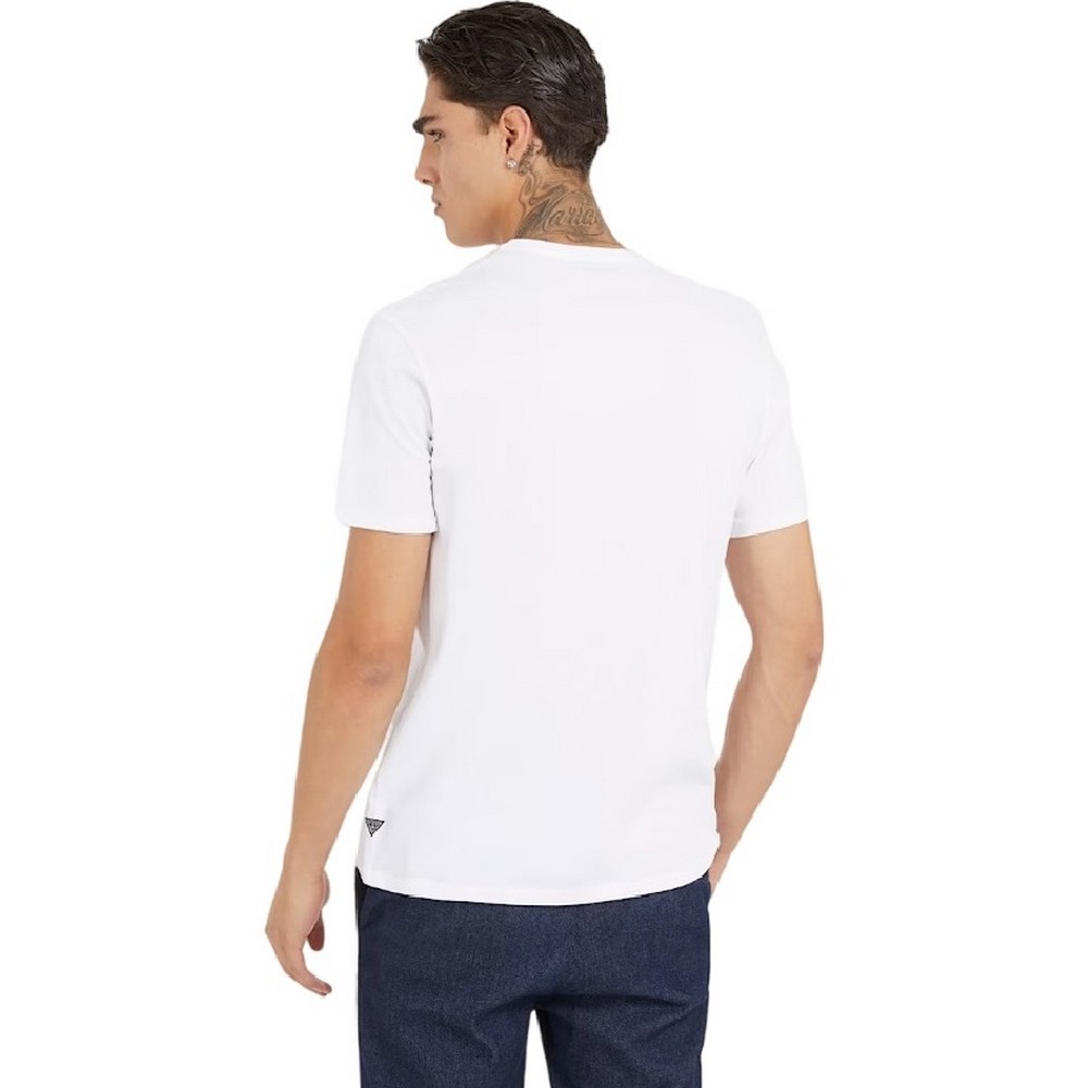 GUESS IRIDESCENT T-SHIRT ΜΠΛΟΥΖΑ ΑΝΔΡΙΚΗ WHITE