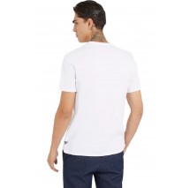 GUESS IRIDESCENT T-SHIRT ΜΠΛΟΥΖΑ ΑΝΔΡΙΚΗ WHITE