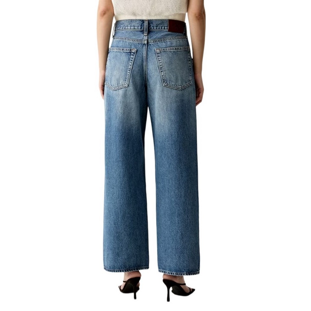 CALVIN KLEIN JEANS LOW RISE BAGGY TINTED AIRWAY ΠΑΝΤΕΛΟΝΙ ΓΥΝΑΙΚΕΙΟ BLUΕ DENIM