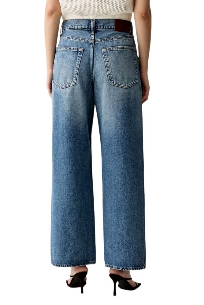 CALVIN KLEIN JEANS LOW RISE BAGGY TINTED AIRWAY ΠΑΝΤΕΛΟΝΙ ΓΥΝΑΙΚΕΙΟ BLUΕ DENIM