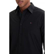 TOMMY JEANS REG POPLIN SHIRT ΠΟΥΚΑΜΙΣΟ ΑΝΔΡΙΚΟ BLACK
