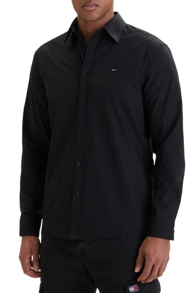 TOMMY JEANS REG POPLIN SHIRT ΠΟΥΚΑΜΙΣΟ ΑΝΔΡΙΚΟ BLACK