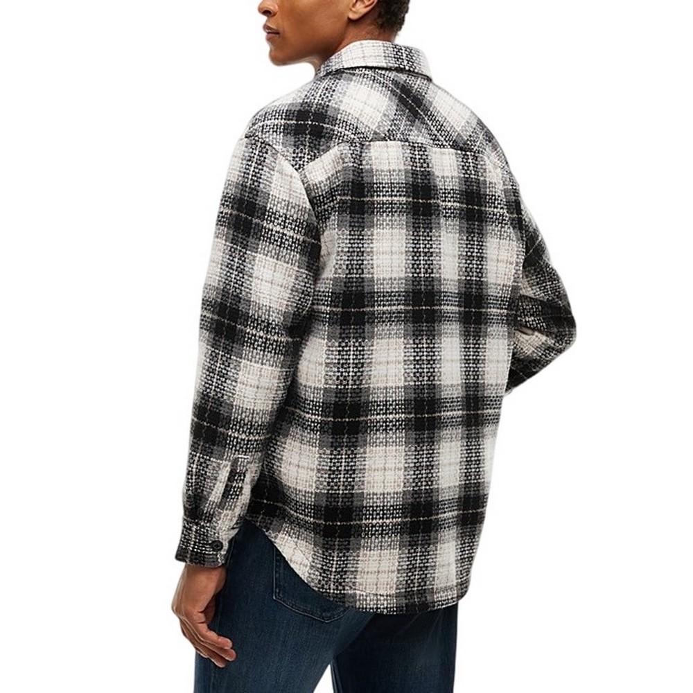TOMMY JEANS CHECK OVERSHIRT EXT ΠΟΥΚΑΜΙΣΟ ΑΝΔΡΙΚΟ BLACK