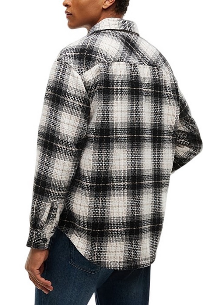 TOMMY JEANS CHECK OVERSHIRT EXT ΠΟΥΚΑΜΙΣΟ ΑΝΔΡΙΚΟ BLACK