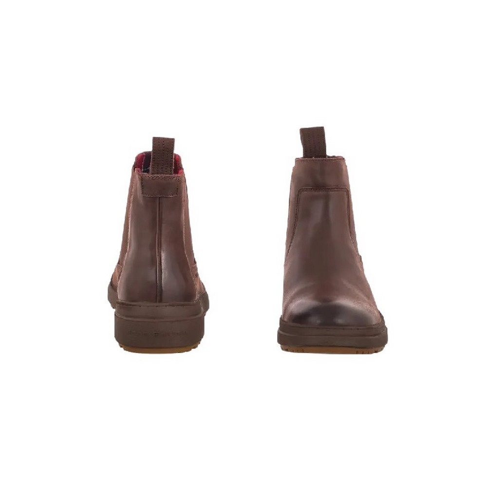 TOMMY HILFIGER OUTDOOR WARM LTH CHEL ΠΑΠΟΥΤΣΙ ΑΝΔΡΙΚΟ DARK BROWN