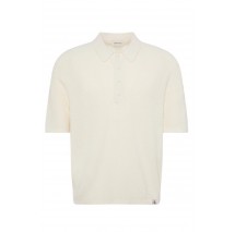 CALVIN KLEIN JEANS COTTON WAFFLE POLO COLLARSWTR ΜΠΛΟΥΖΑ ΑΝΔΡΙΚΗ OFF WHITE