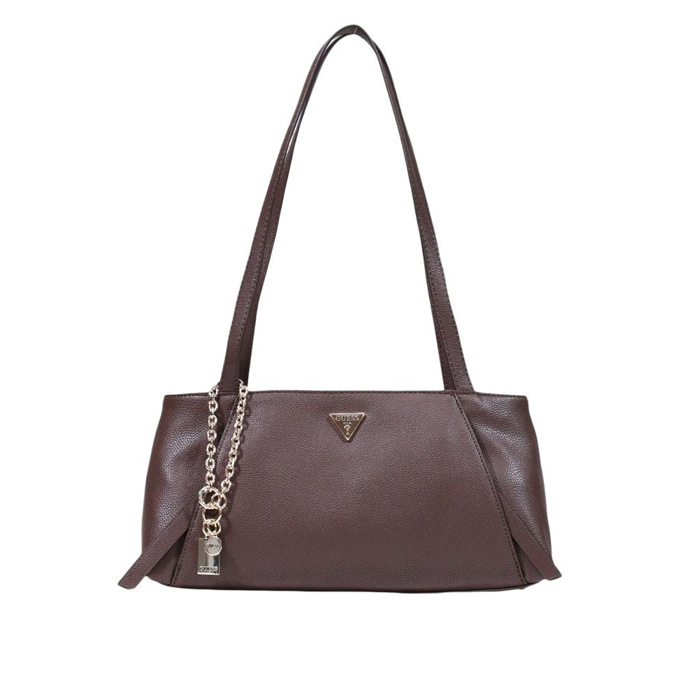GUESS DEVON SHOULDER SATCHEL ΤΣΑΝΤΑ ΓΥΝΑΙΚΕΙΑ BROWN