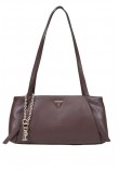 GUESS DEVON SHOULDER SATCHEL ΤΣΑΝΤΑ ΓΥΝΑΙΚΕΙΑ BROWN
