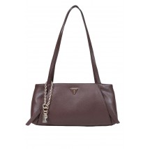 GUESS DEVON SHOULDER SATCHEL ΤΣΑΝΤΑ ΓΥΝΑΙΚΕΙΑ BROWN