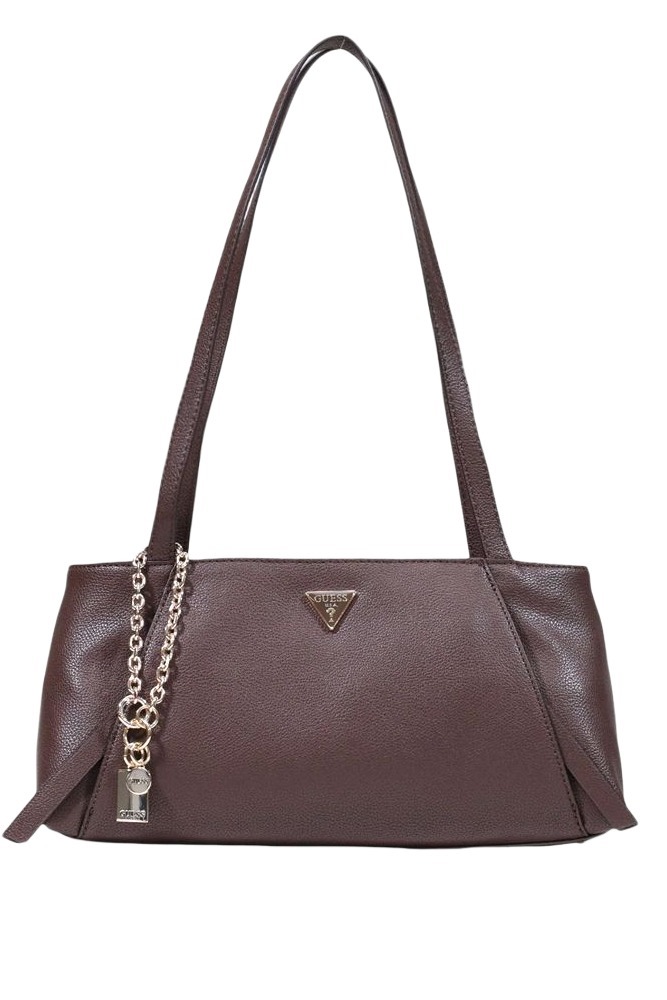 GUESS DEVON SHOULDER SATCHEL ΤΣΑΝΤΑ ΓΥΝΑΙΚΕΙΑ BROWN
