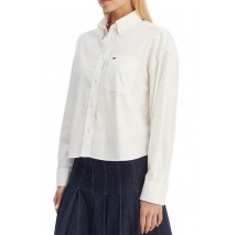 TOMMY JEANS ESSENTIAL CROP SHIRT ΠΟΥΚΑΜΙΣΟ ΓΥΝΑΙΚΕΙΟ ECRU