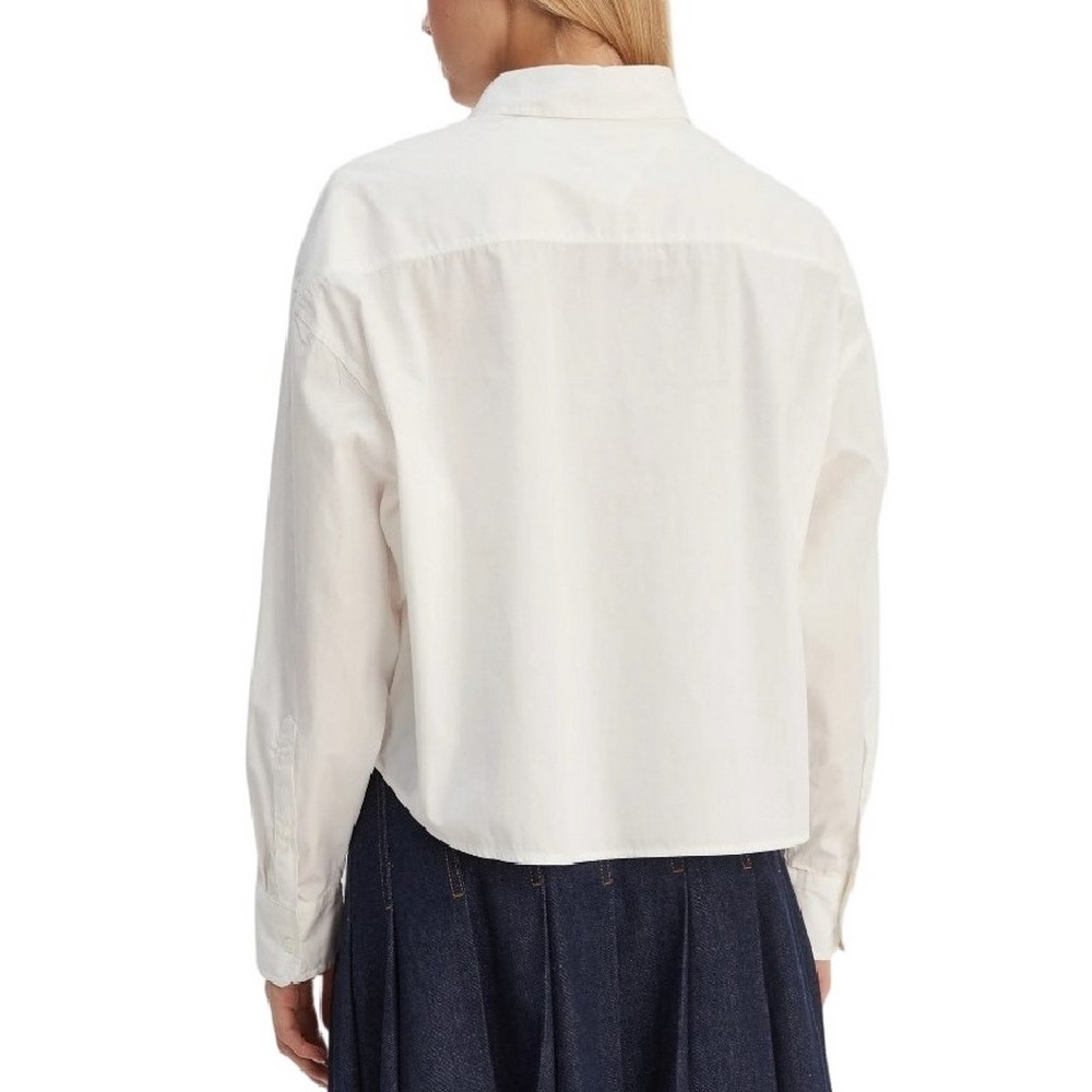 TOMMY JEANS ESSENTIAL CROP SHIRT ΠΟΥΚΑΜΙΣΟ ΓΥΝΑΙΚΕΙΟ ECRU