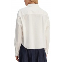 TOMMY JEANS ESSENTIAL CROP SHIRT ΠΟΥΚΑΜΙΣΟ ΓΥΝΑΙΚΕΙΟ ECRU