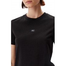 CALVIN KLEIN JEANS WOVEN LABEL REGULAR TEE T-SHIRT ΜΠΛΟΥΖΑ ΓΥΝΑΙΚΕΙΑ BLACK