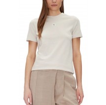 CALVIN KLEIN JEANS WOVEN LABEL REGULAR TEE T-SHIRT ΜΠΛΟΥΖΑ ΓΥΝΑΙΚΕΙΑ BEIGE