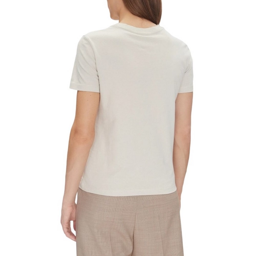 CALVIN KLEIN JEANS WOVEN LABEL REGULAR TEE T-SHIRT ΜΠΛΟΥΖΑ ΓΥΝΑΙΚΕΙΑ BEIGE