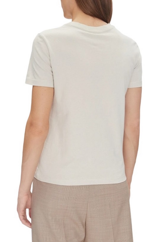 CALVIN KLEIN JEANS WOVEN LABEL REGULAR TEE T-SHIRT ΜΠΛΟΥΖΑ ΓΥΝΑΙΚΕΙΑ BEIGE