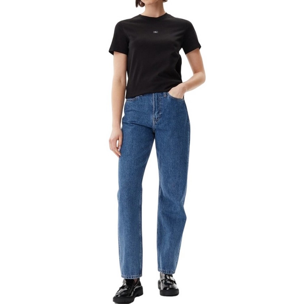 CALVIN KLEIN JEANS WOVEN LABEL REGULAR TEE T-SHIRT ΜΠΛΟΥΖΑ ΓΥΝΑΙΚΕΙΑ BLACK