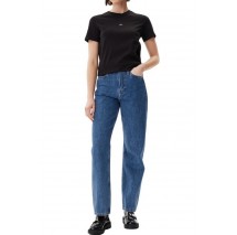 CALVIN KLEIN JEANS WOVEN LABEL REGULAR TEE T-SHIRT ΜΠΛΟΥΖΑ ΓΥΝΑΙΚΕΙΑ BLACK