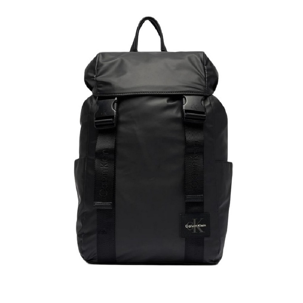 CALVIN KLEIN RUBBERIZED FLAP BACKPACK ΤΣΑΝΤΑ ΑΝΔΡΙΚΗ BLACK