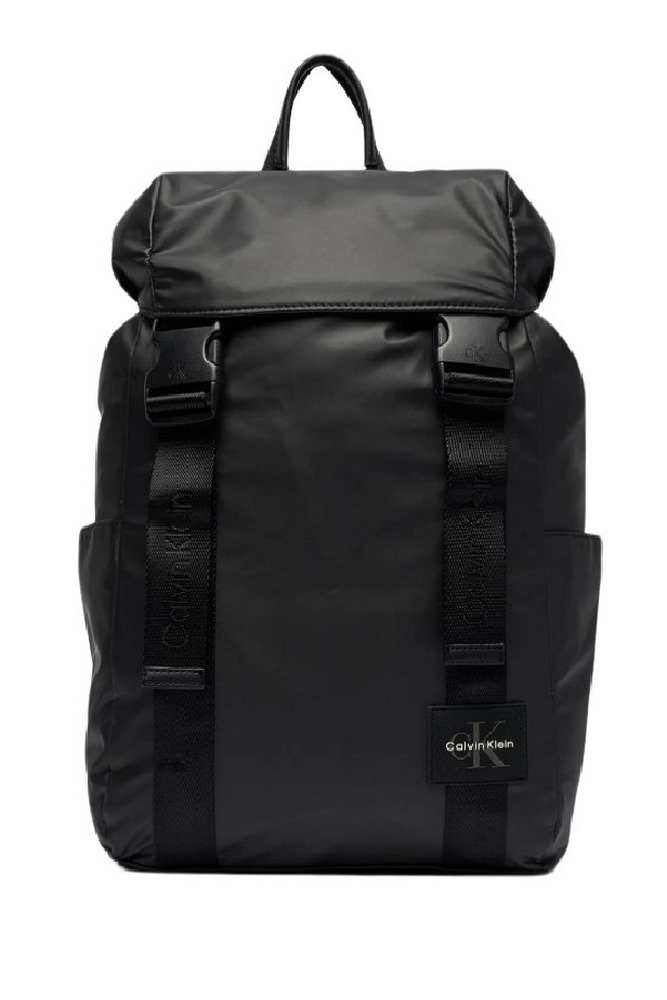 CALVIN KLEIN RUBBERIZED FLAP BACKPACK ΤΣΑΝΤΑ ΑΝΔΡΙΚΗ BLACK