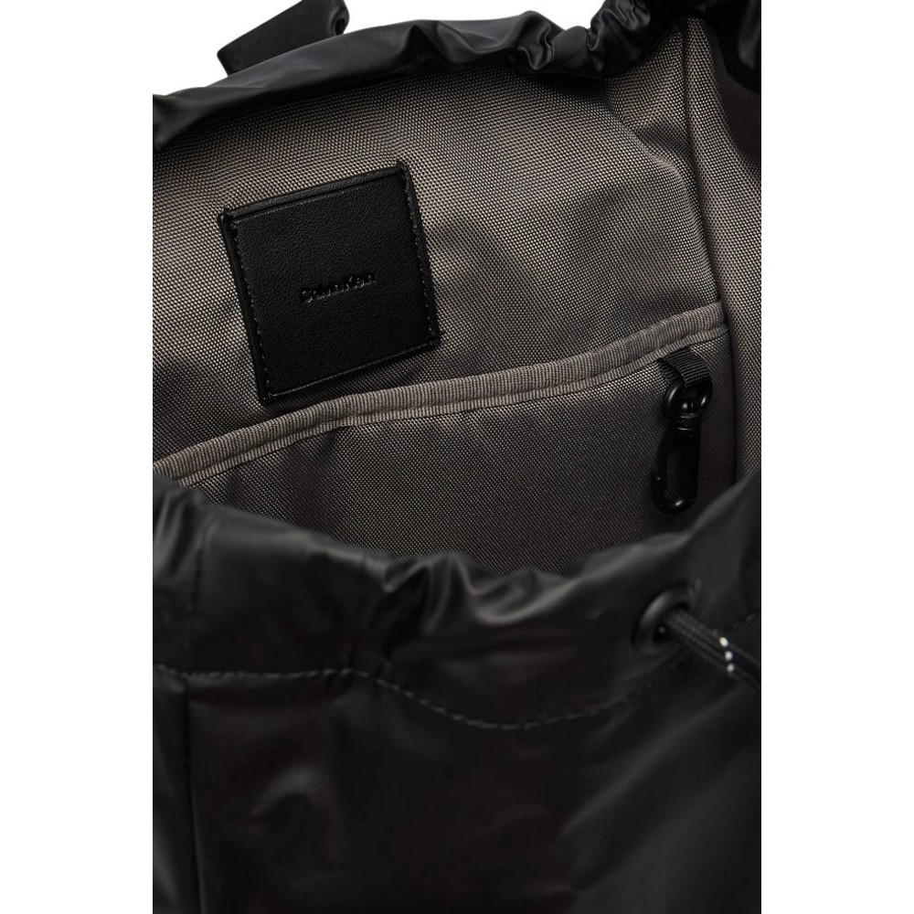 CALVIN KLEIN RUBBERIZED FLAP BACKPACK ΤΣΑΝΤΑ ΑΝΔΡΙΚΗ BLACK