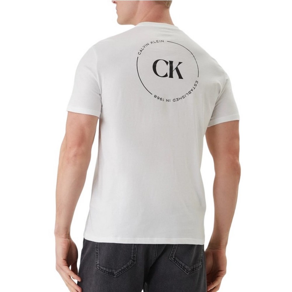 CALVIN KLEIN JEANS 30S EU WHOLESALE JEANS GRAPHICS T-SHIRT ΜΠΛΟΥΖΑ ΑΝΔΡΙΚΗ BRIGHT WHITE