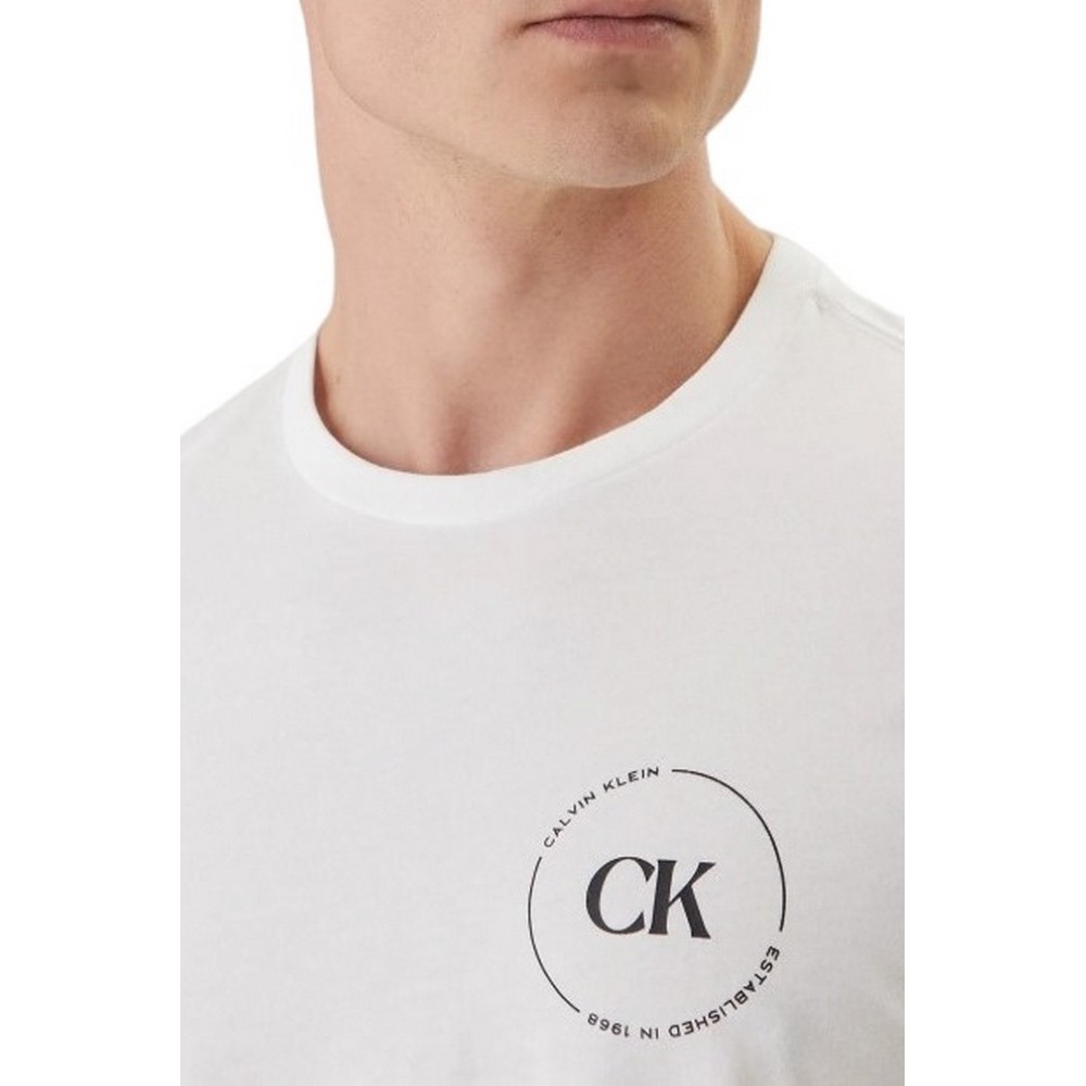 CALVIN KLEIN JEANS 30S EU WHOLESALE JEANS GRAPHICS T-SHIRT ΜΠΛΟΥΖΑ ΑΝΔΡΙΚΗ BRIGHT WHITE