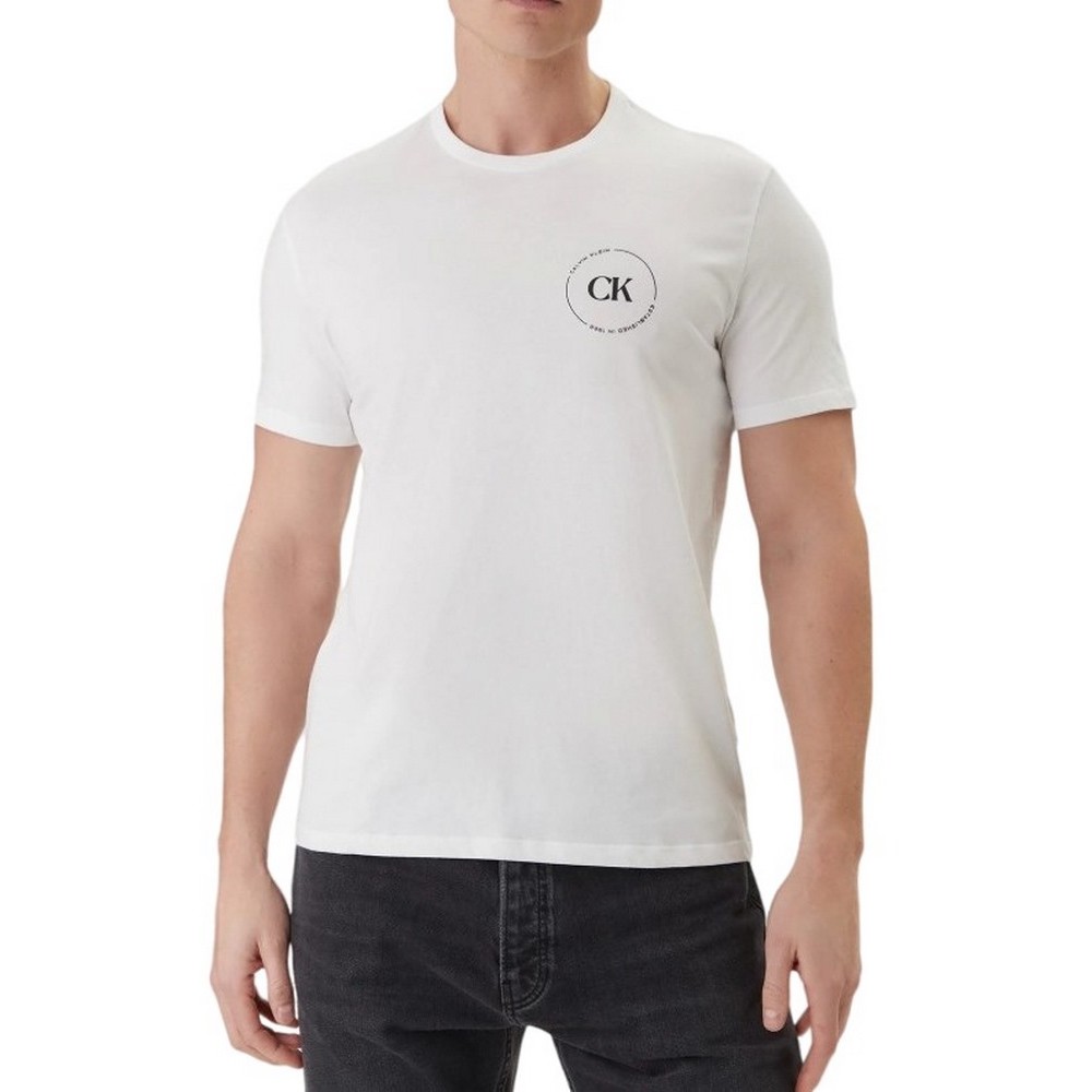 CALVIN KLEIN JEANS 30S EU WHOLESALE JEANS GRAPHICS T-SHIRT ΜΠΛΟΥΖΑ ΑΝΔΡΙΚΗ BRIGHT WHITE