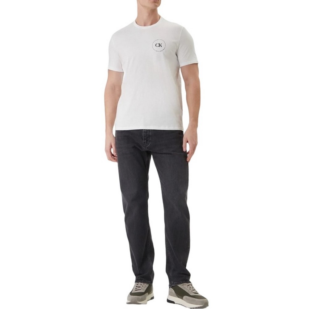 CALVIN KLEIN JEANS 30S EU WHOLESALE JEANS GRAPHICS T-SHIRT ΜΠΛΟΥΖΑ ΑΝΔΡΙΚΗ BRIGHT WHITE