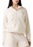 GUESS AGGIE FULL ZIP SWEATSHIRT ΖΑΚΕΤΑ ΦΟΥΤΕΡ ΓΥΝΑΙΚΕΙΑ ECRU